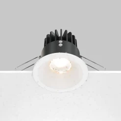 Loftlamper|Indbygningsspots ^ Maytoni Zoom LED-indbygningslampe 930 IP65 rund triac, hvid
