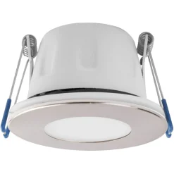 MEGAMAN Loftlamper > LED-indbygningsspot Tego Slim, 2.800 K, nikkel, IP65, 1 stk.