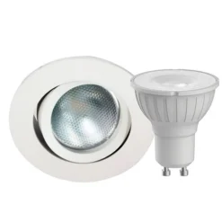 MEGATRON Loftlamper|Indbygningsspots > DecoclicSet LED-indb.ring GU10 4,2 W hvid