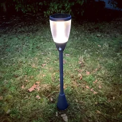 Solcelle Lampe Med Sensor|Gadebelysning ^ MEGATRON Ondin LED-solcellegadelampe med sensor