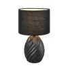 Reality Leuchten Bordlamper > Melva bordlampe, mat sort, Ø 18 cm, keramik, E14