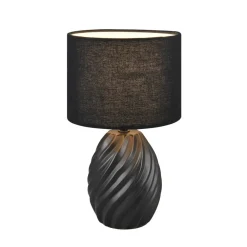 Reality Leuchten Bordlamper > Melva bordlampe, mat sort, Ø 18 cm, keramik, E14