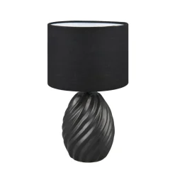 Reality Leuchten Bordlamper > Melva bordlampe, mat sort, Ø 18 cm, keramik, E14