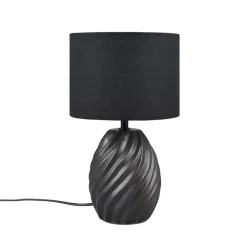 Reality Leuchten Bordlamper > Melva bordlampe, mat sort, Ø 18 cm, keramik, E14