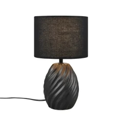 Reality Leuchten Bordlamper > Melva bordlampe, mat sort, Ø 18 cm, keramik, E14