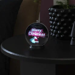 Konstsmide Christmas Julepynt > Merry Christmas 3D-hologramkugle, 42 LED'er