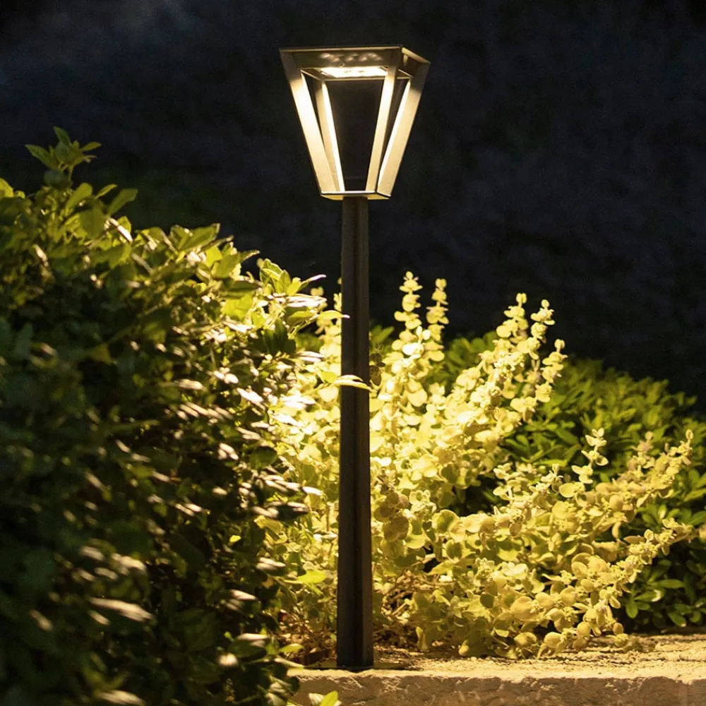 Les Jardins Solcelle Lampe Med Sensor|Solcellelamper > Metro LED-gadelampe med solcelle og sensor, grå
