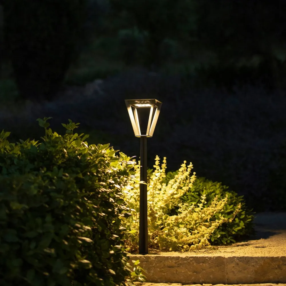 Les Jardins Solcelle Lampe Med Sensor|Solcellelamper > Metro LED-gadelampe med solcelle og sensor, grå