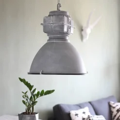 Pendellamper ^ Steinhauer Mexlite Densi hængelampe, grå, Ø 47 cm, metal