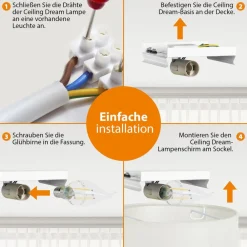 Loftlamper ^ Smartwares Mia loftslampe, sort, Ø 60 cm