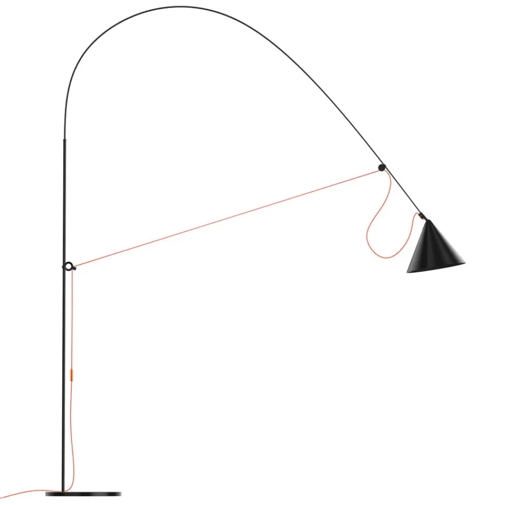 Arbejdsrum/Kontor|Gulvlamper ^ midgard AYNO XL gulvlampe sort/orange 3.000 K
