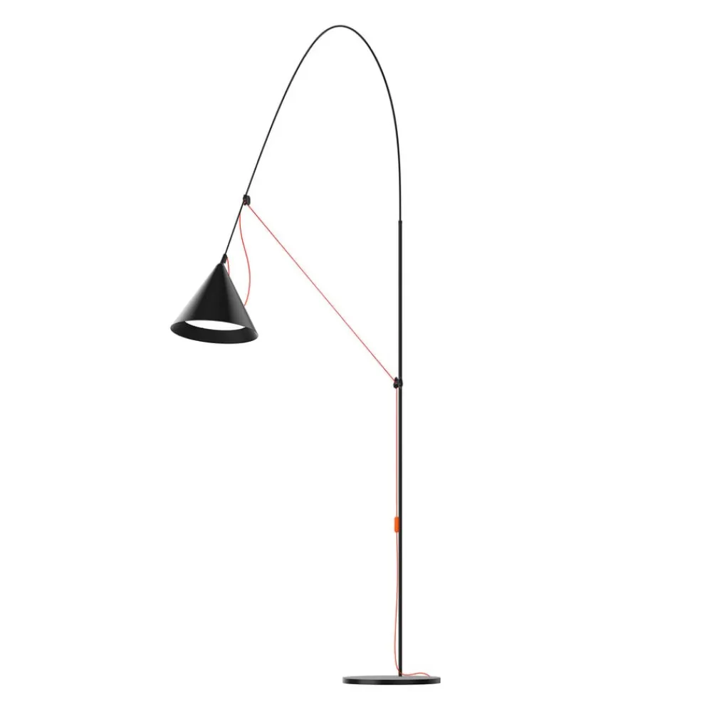 Arbejdsrum/Kontor|Gulvlamper ^ midgard AYNO XL gulvlampe sort/orange 3.000 K