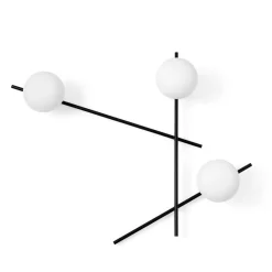 Væglamper|Væglamper ^ Sforzin Mikado væglampe, mælkehvidt glas, 3 lyskilder
