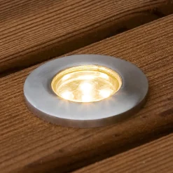Nedgravet Udebelysning ^ Konstsmide Mini-LED-nedgravningsspot, 6 stk., flad