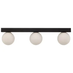 Markslöjd Loftlamper|Loftlamper > Mini loftlampe til bad, 3 lyskilder, sort, glas/metal