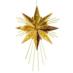 Dekorationsbelysning|Julepynt ^ STAR TRADING Mini Lux dekostjerne af metal, messing