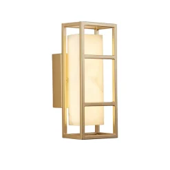 Searchlight Væg- Og Spejllamper > Mirage LED-væglampe, højde 40 cm, guld, stål, IP44