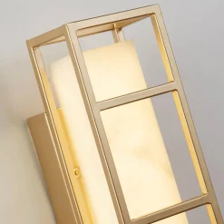 Searchlight Væg- Og Spejllamper > Mirage LED-væglampe, højde 25 cm, guld, stål, IP44