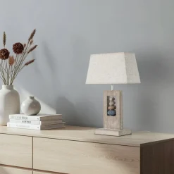 ONLI Bordlamper > Miriel bordlampe, højde 46 cm, tekstil, træ