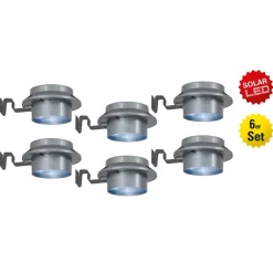 Dekorationsbelysning|Solcellelamper ^ Näve Mistra LED-solcellelampe t. tagrende, deko, 6 stk