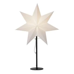 STAR TRADING Julepynt|Julestjerner > Mixa stående stjerne, metal/papir sort/hvid