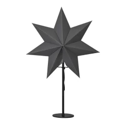 STAR TRADING Julepynt|Julestjerner > Mixa stående stjerne, metal/papir sort/mørkegrå