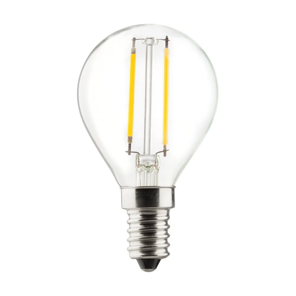 Müller-Licht Filament Pære > Müller Licht LED-filamentpære E14 G45 2 W 827 klar