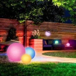 tint Dekorationsbelysning|Solcellelamper > Müller Licht Calluna Solar, CCT, RGB, Ø 25 cm