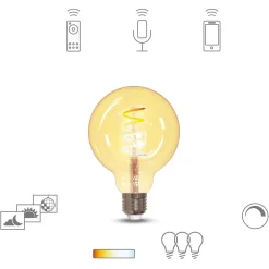 Filament Pære|Smarte Lyskilder ^ tint Müller Licht LED-globe G95 E27 5,5 W, guld