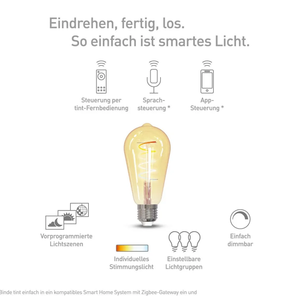 tint Dæmpbar Led-Pære|Filament Pære > Müller Licht LED-pære Retro Gold E27 5,5 W