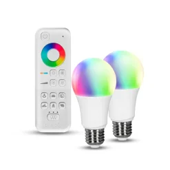 Dæmpbar Led-Pære|Smarte Lyskilder ^ tint Müller Licht white+color Set 2xE27+styreenhed