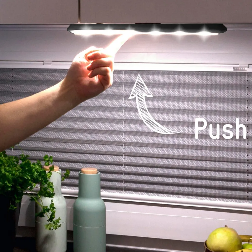 Müller-Licht Underskabsbelysning > Mobina Push 15 LED-møbellampe, genopladeligt batteri, sort