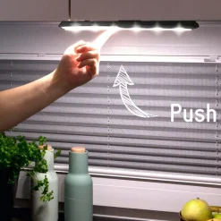 Underskabsbelysning ^ Müller-Licht Mobina Push 10 LED-møbellampe med batteri, sort