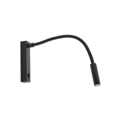 Molto Luce Væglamper > Arok LED-væglampe, sort, aluminium, fremspring 49 cm