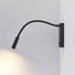 Molto Luce Væglamper > Arok LED-væglampe, sort, aluminium, fremspring 49 cm