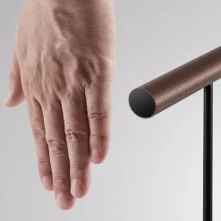 Molto Luce Gulvlamper|Gulvlamper > LED-gulvlampe Meyjo F, sort/kaffebrun, aluminium
