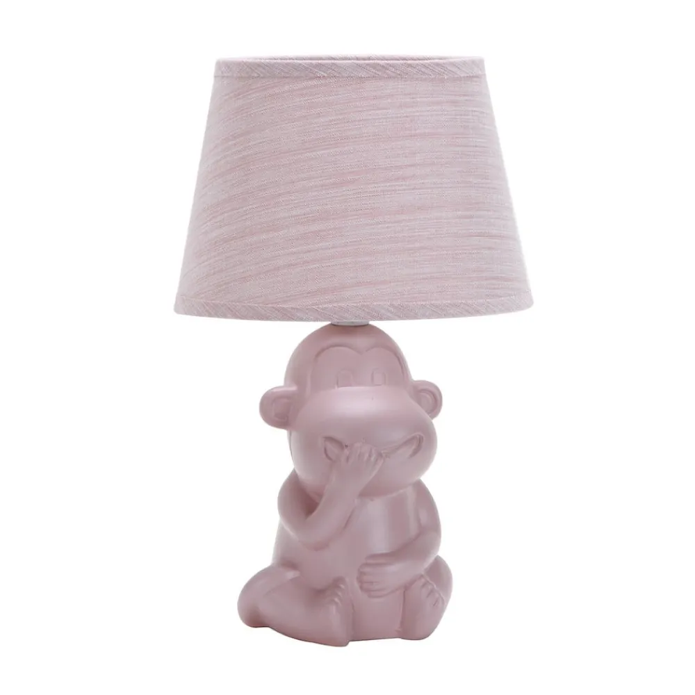 ONLI Bordlamper > Monkey bordlampe, pink, keramik, 28 cm høj, E14