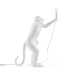 Dekorationsbelysning ^ SELETTI Monkey Lamp deko LED-bordlampe, hvid, stående