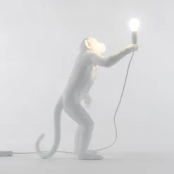 Dekorationsbelysning ^ SELETTI Monkey Lamp deko LED-bordlampe, hvid, stående