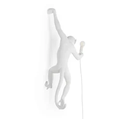 SELETTI Dekorationsbelysning > Monkey Lamp deko LED-væglampe, hvid, venstre
