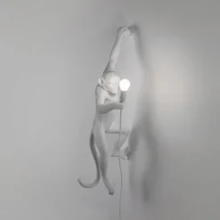 SELETTI Dekorationsbelysning > Monkey Lamp deko LED-væglampe, hvid, venstre
