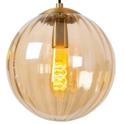 Lucide Pendellamper > Monsaraz pendellampe, Ø 25 cm, rav. Glas, 1 lyskilde