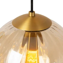 Lucide Pendellamper > Monsaraz pendellampe, Ø 25 cm, rav. Glas, 1 lyskilde