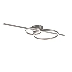 Loftlamper ^ Trio Lighting Montilla LED-loftlampe 3 lyskilder fjernbet nikkel