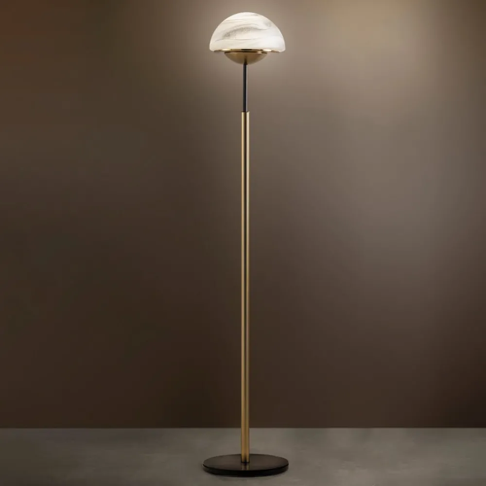 Sil-Lux Gulvlamper|Gulvlamper > Moon gulvlampe af Muranoglas, alabaster
