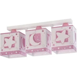 Dalber Loftlamper > Moonlight børneloftslampe, tre lys, pink