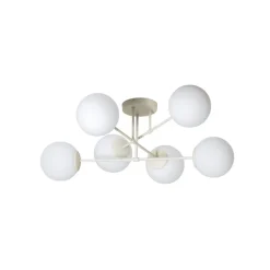 HELAM Loftlamper|Loftlamper > Moon loftlampe, 87 cm, 6 lyskilder, sandfarvet, glas, E27