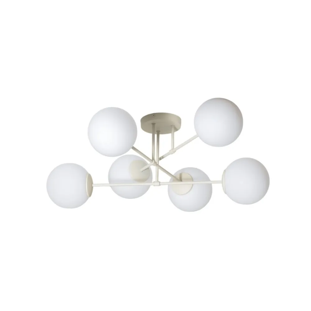 HELAM Loftlamper|Loftlamper > Moon loftlampe, 87 cm, 6 lyskilder, sandfarvet, glas, E27
