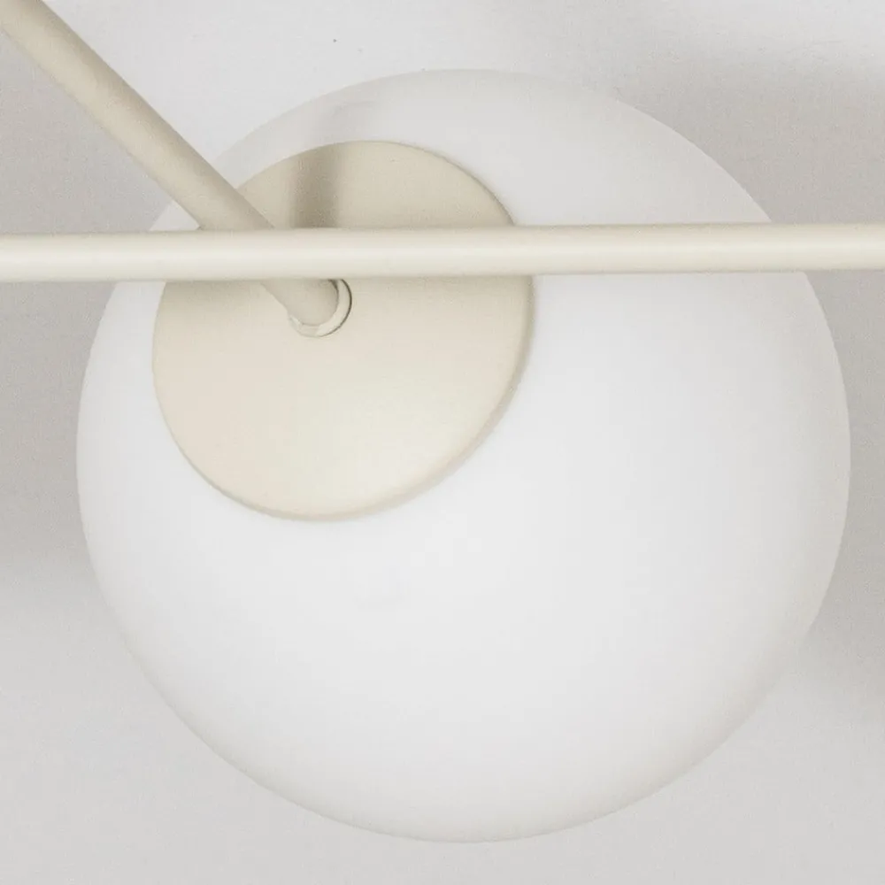 HELAM Loftlamper|Loftlamper > Moon loftlampe, 87 cm, 6 lyskilder, sandfarvet, glas, E27