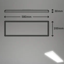 Briloner Gang|Loftlamper > Move LED-panel, sensor, 58 x 20 cm, IP44, plast, hvid
